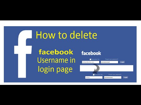 How to delete facebook username from the login page