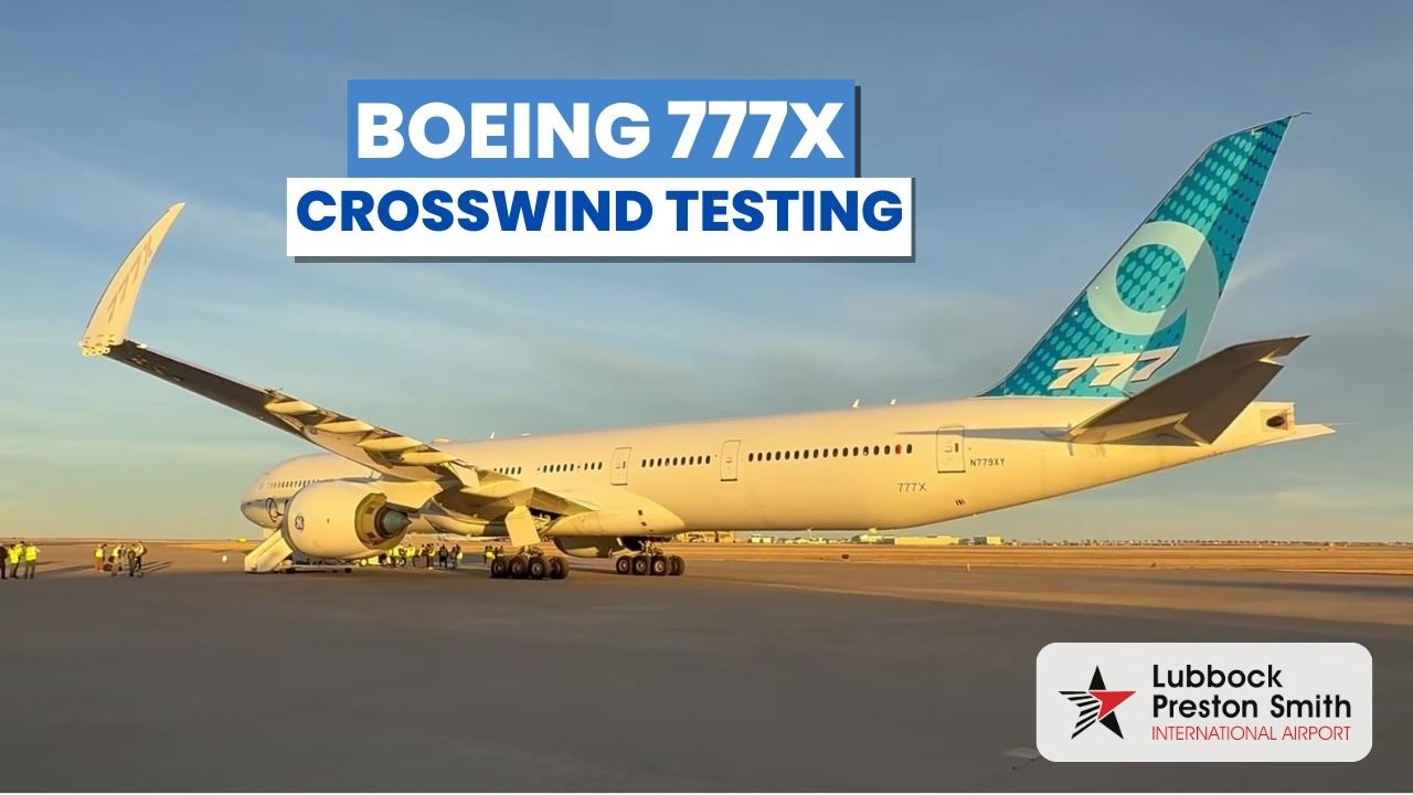 EXTREME! Boeing 777X WH003 Battles Strong Crosswinds In Lubbock