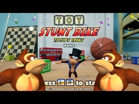 Toy Stunt Bike: Tiptop's Trials Обзор игры новинки#Обезьянка на мотоцикле .Большие домашние предметы