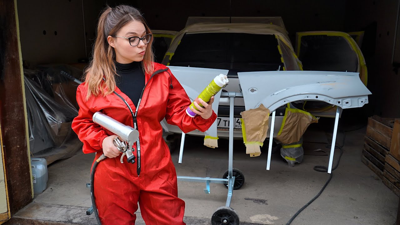 ПОКРАСИЛА тачку в ГАРАЖЕ и всё ИСПОРТИЛА! Что пошло не так?!!