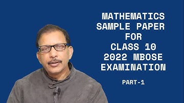 MBOSE Class 10 Science Sample Questions(Mathematics Part-1) for 2022