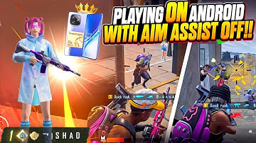 Playing on Android With Aim Assist Off | Fastest 4 Finger 1v4 Clutches In BGMI - PUBG MOBILE