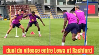 🚨URGENT: Lewandowski a remporté un SPEED DUEL contre Rashford lors de l'entraînement avant Levante