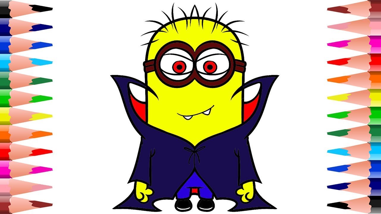 Download Painting Halloween Minions Coloring Pages - Coloring Minions Halloween Costume in Coloring Book ...