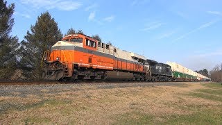 NS Interstate Unit 8105 leads NS 203 WB on the NS Lurgan Branch