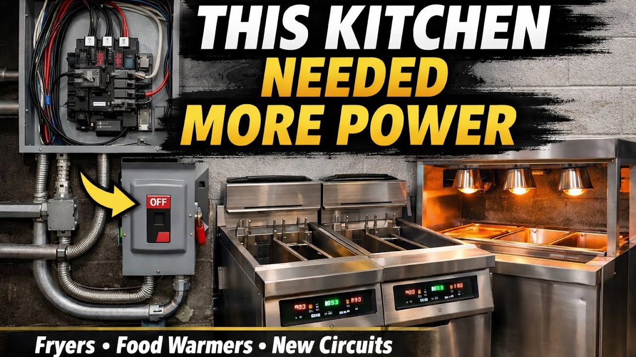 Commercial Kitchen Electrical Install | Fryer & Food Warmer Circuits Done Right