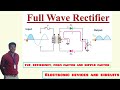 Full wave rectifier and it's derivation for vdc and Vrms
