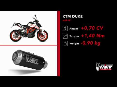 TERMINALE MIVV MK3 INOX NERO KTM DUKE 390 2017-2020 Guarda il Video