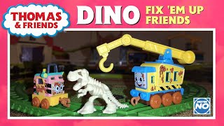 THOMAS & FRIENDS - ALL ENGINES GO 87: DINO FIX 'EM UP FRIENDS | Muddy Carly & Sandy | Push Along