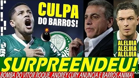 É OFICIAL! VITOR ROQUE NÃO FICA NO PALMEIRAS DESSE JEITO. BARROS ACORDOU - bem feito, eu avisei