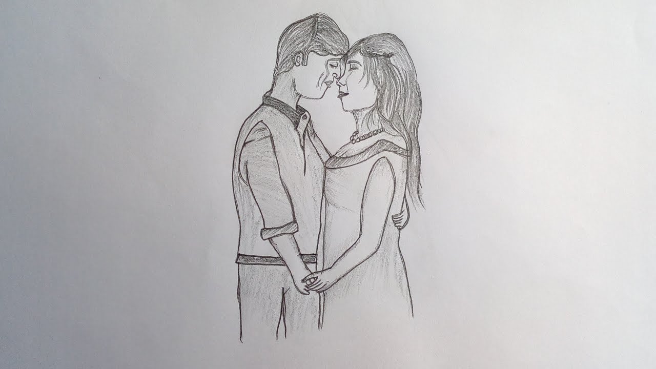 Romantic Couple Pencil Sketch : r/drawing