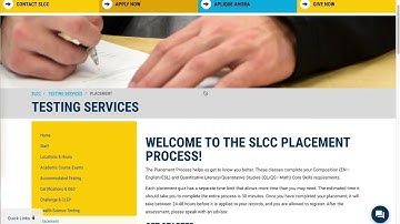 SLCC Placement Test Tutorial with Password Reset Instructions