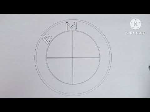 How to draw BMW logo/drawing BMW /BMW logo drawing easy steps/BMW logo drawing step by step 
