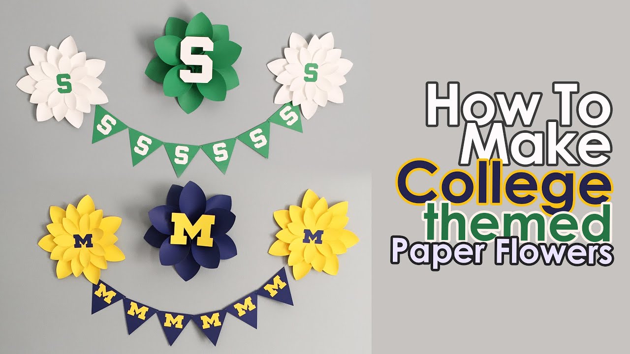 Paper Flowers Wall Decor Dorm Room Decoration YouTube