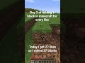 Day 4 of mining 1 block in minecraft for every like #minecraft
