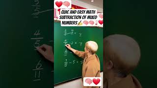 quick and easy math subtraction of mixed numbers #math #mathematics #education #shortsfeed #shorts