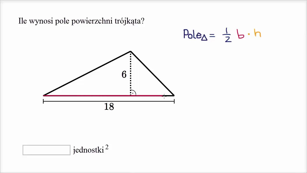 Jak Oblicza Się Pole Trójkąta Obliczanie pola powierzchni trójkąta - YouTube