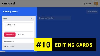 Editing cards - Trello Kanban 10