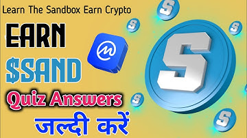 CoinmarketCap The Sandbox Learn and Earn Quiz Answers in Hindi