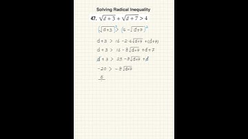 Solving Radical Inequality | Square Both Sides and Solve | Algebra 2
