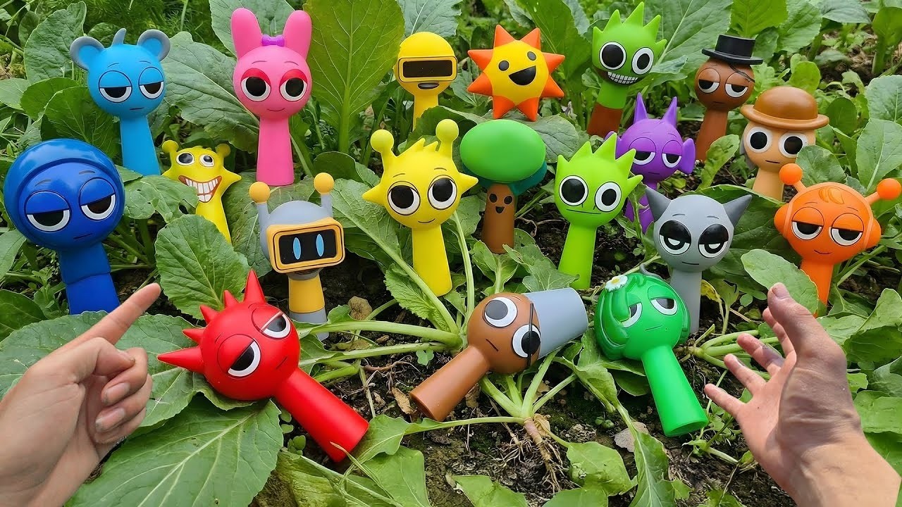 Something was moving in the green vegetable field… Sprunki was there!