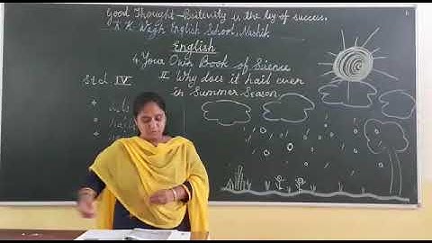 Standard 4 Subject English Topic- Your own book of Science II Why does it hail even in Summer Season