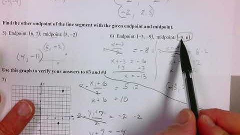 Geometry unit 1 midpoint and distance review (1-7)