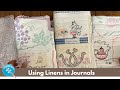 Adding Vintage Linens to a Handmade Journal