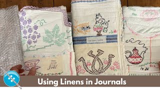 Adding Vintage Linens to a Handmade Journal