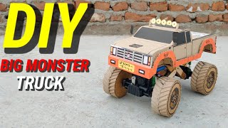 How To Make Rc Big Monster Truck With Suspension From Cardboard And Homemade ll DIY 🔥🔥