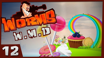 Worms WMD - #12 - Candy Land! (4 Player Gameplay)