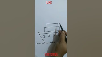 Ship Drawing Easy// How to draw a ship 🛳 #shorts #youtubeshorts #drawing #viral