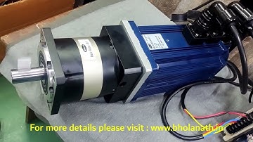 3 Phase AC Servo Motor |  Planetary Gear with Brake | Bholanath AC Servo Motor | 2.6KW | English