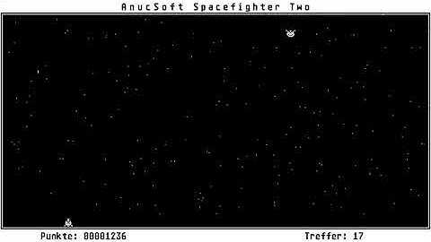 ATARI ST Spacefighter Two SPACE FIGHTER 2 Anucsoft 88 Wolfgang Ante MONO CHROME HIGH RESOLUTION BW