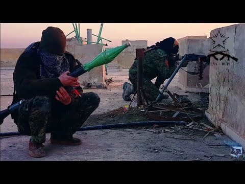 Actual footage of anarchists fighting against ISIS in the Battle of Raqqa (Syria War)