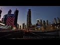 Doha [4K]  Driving Downtown West bay -Qatar