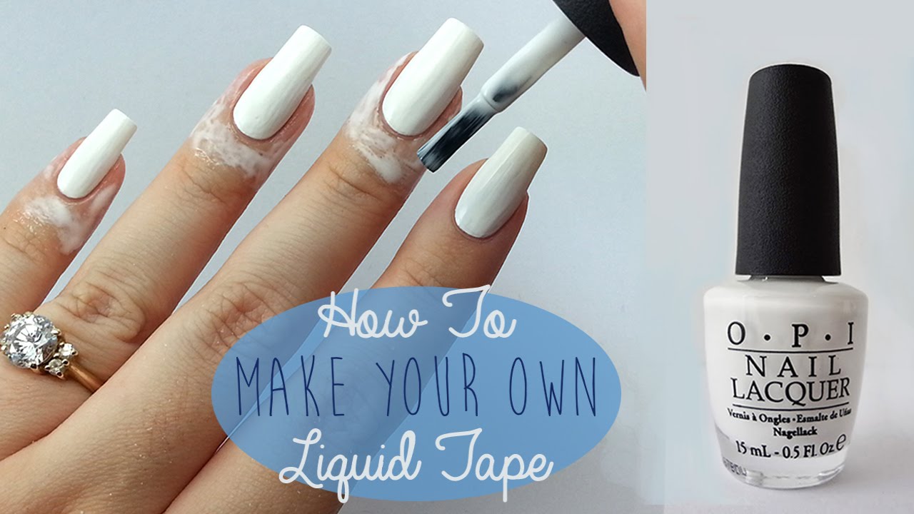 How To Make Your Own Liquid Tape or Peel Off Base Coat Applicator - YouTube