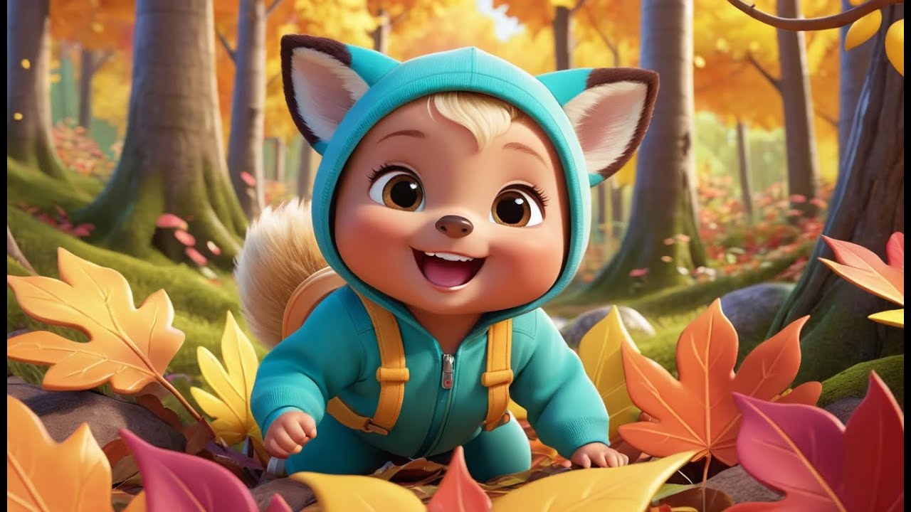 🦊 Baby Foxes Playing Hide and Seek 🌳🎶 | Fun Action & Learning Song for Toddlers