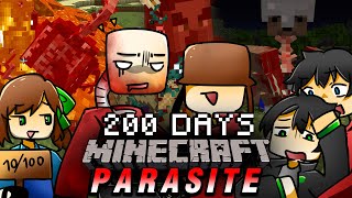 จะเกิดอะไรขึ้น!! เอาชีวิตรอด 200 วันในโลกแห่งปรสิตกับเพื่อน 5 คน | Minecraft Parasite