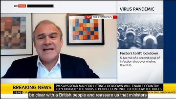 Ed Davey on Sky News on Monday, 11 May 2020