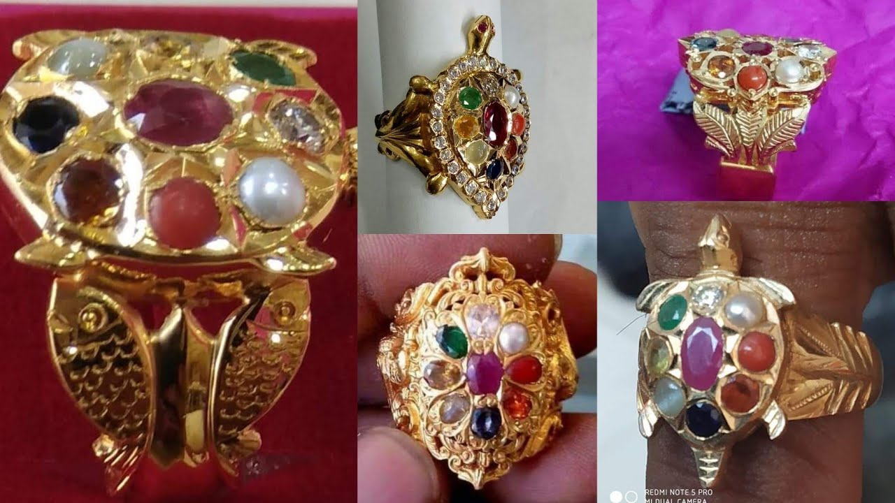 Buy Original Impon Gold Plated Natural 9 Stone Navaratna Ring for Men