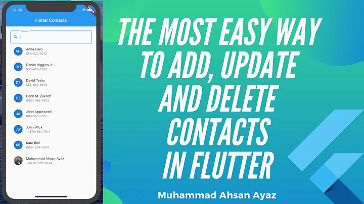 The EASIEST way to Add, Update and Delete contacts in Flutter