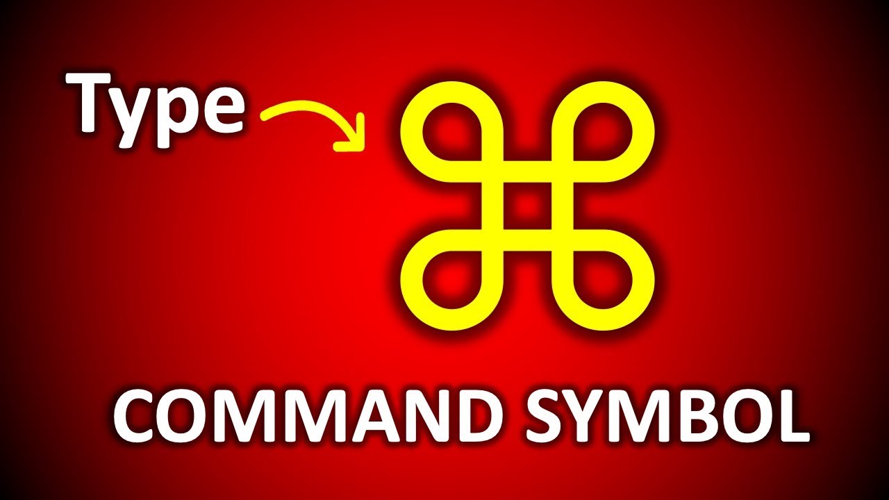 How To Type Command Symbol on MAC [ ⌘ ] - YouTube