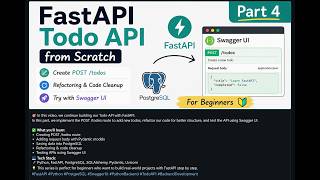 FastAPI - Todo API project [ PART 4] from absolute scratch! #sqlalchemy #postgresql