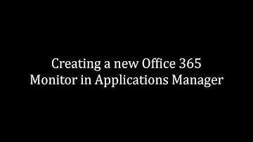 How to add Office 365 Monitor?