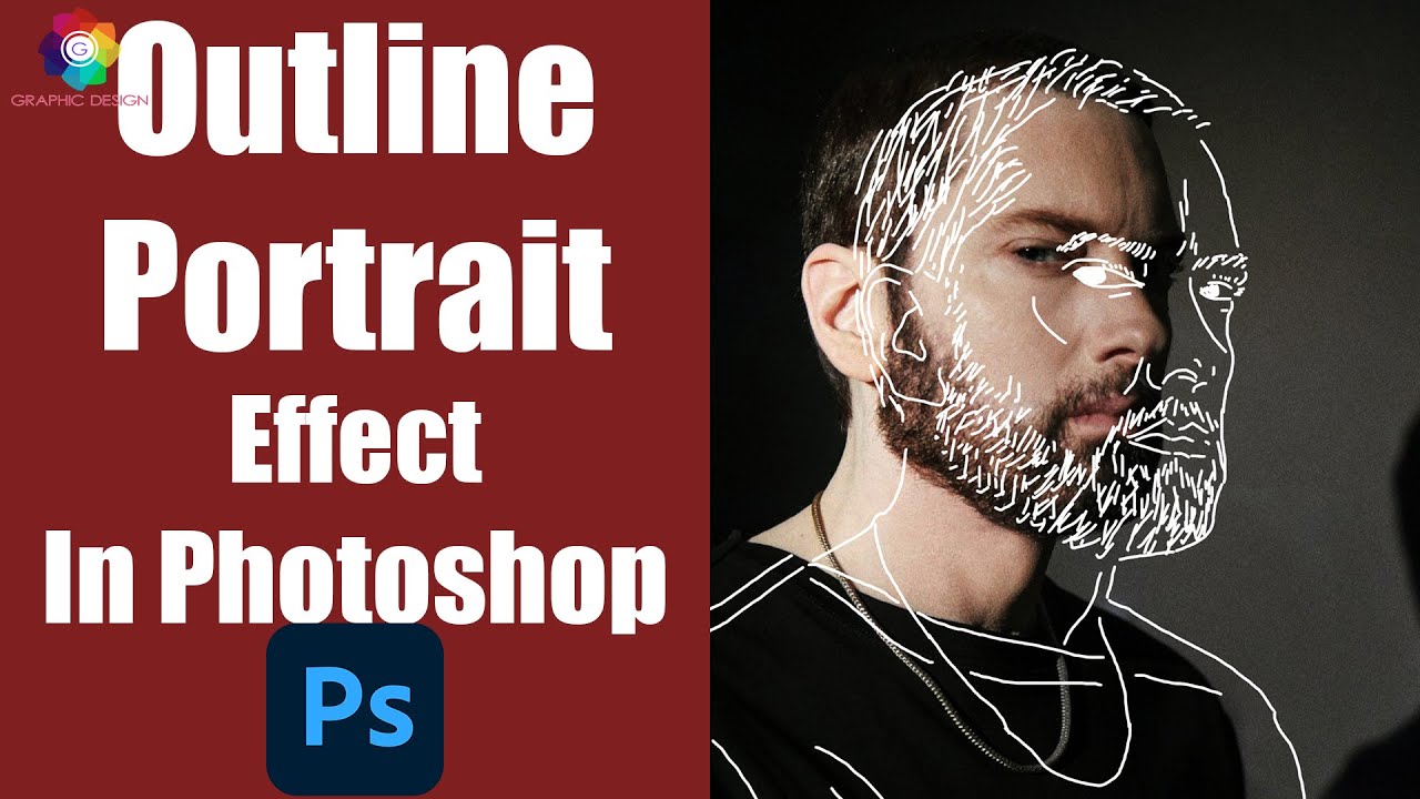 How To Create Outline Portrait Effect In Photoshop | Doodle Effect