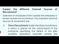 Explain the different External Sources of Recruitment?