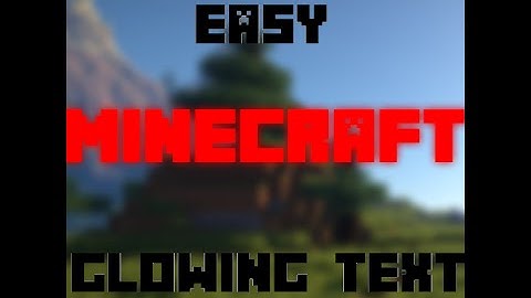 How to make glowing minecraft Text (paint.net)