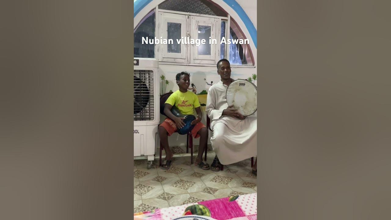 Nubian Tribe sings a song in a Nubian Village in Aswan, Egypt Nubian Tribe sings a song in a Nubian Village in Aswan, Egypt