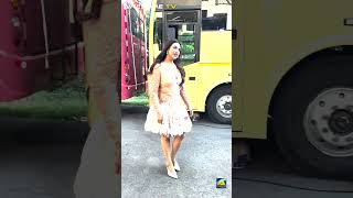 Divyanka Tripathi clicked on the sets of The Kapil Sharma Show shorts